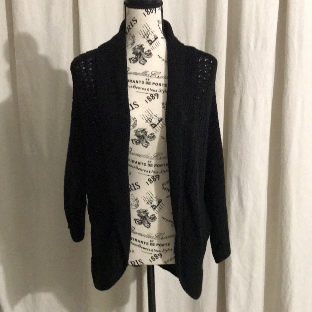 Black dolman style sweater from Lane Bryant.